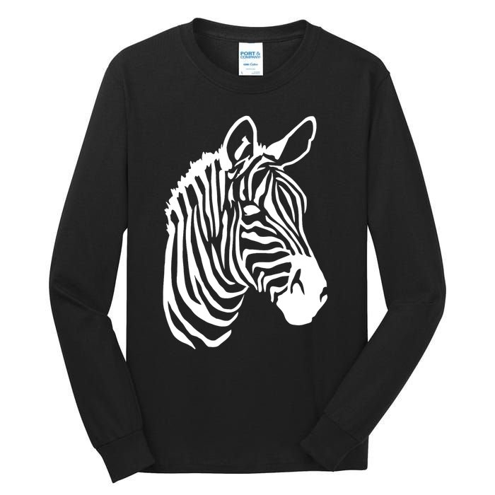 Zebra Head Tall Long Sleeve T-Shirt