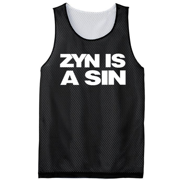 Zyn Is A Sin Mesh Reversible Basketball Jersey Tank