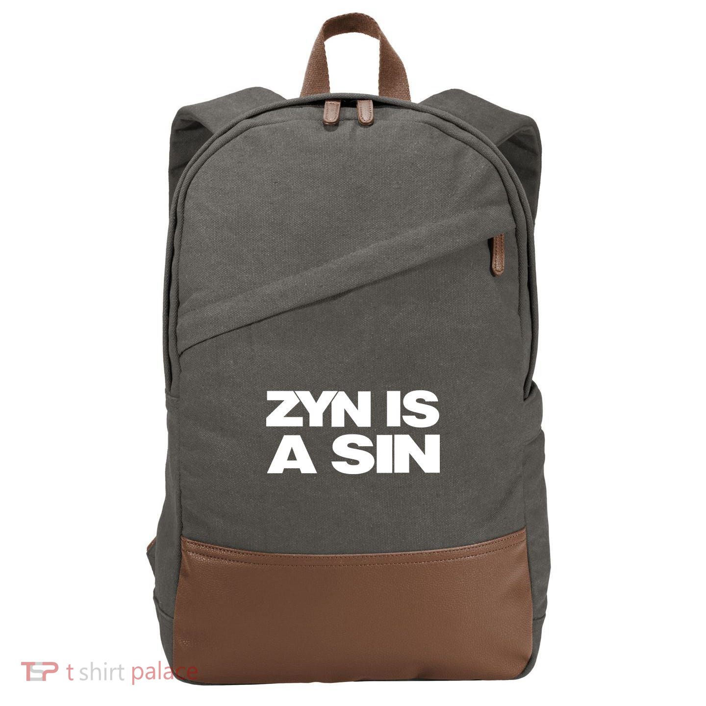 Zyn Is A Sin Cotton Canvas Backpack