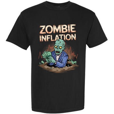 Zombie Inflation Finance And Economics Halloween Garment-Dyed Heavyweight T-Shirt