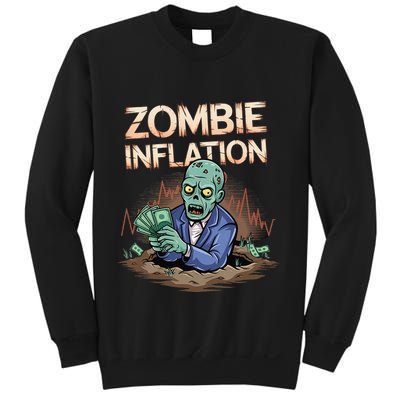 Zombie Inflation Finance And Economics Halloween Sweatshirt