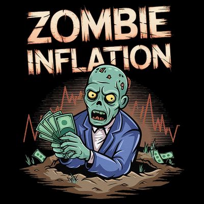 Zombie Inflation Finance And Economics Halloween T-Shirt