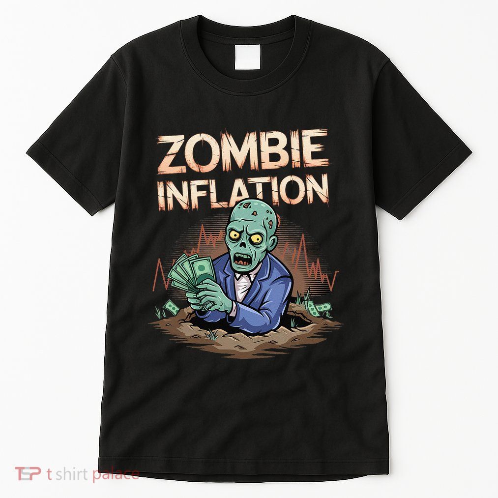 Zombie Inflation Finance And Economics Halloween Tall T-Shirt