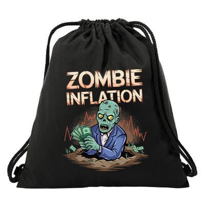 Zombie Inflation Finance And Economics Halloween Drawstring Bag