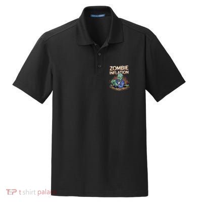 Zombie Inflation Finance And Economics Halloween Dry Zone Grid Polo