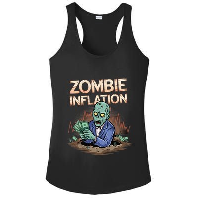 Zombie Inflation Finance And Economics Halloween Ladies PosiCharge Competitor Racerback Tank