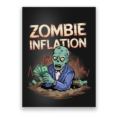 Zombie Inflation Finance And Economics Halloween Poster