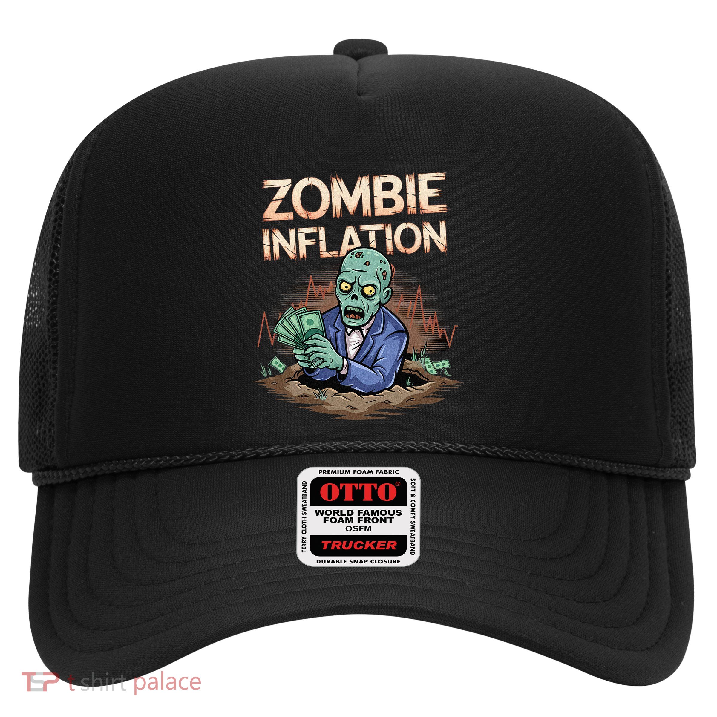 Zombie Inflation Finance And Economics Halloween Trucker Hat