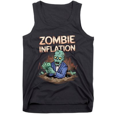Zombie Inflation Finance And Economics Halloween Tank Top