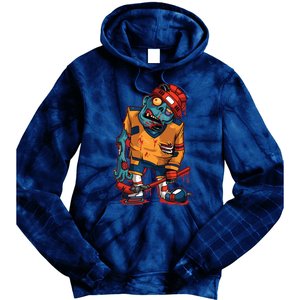 Zombie Ice Hockey Player Halloween Trick Or Treating Gift Tie Dye Hoodie