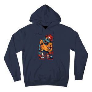 Zombie Ice Hockey Player Halloween Trick Or Treating Gift Tall Hoodie