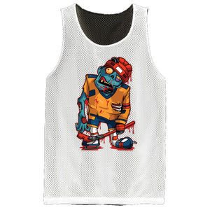 Zombie Ice Hockey Player Halloween Trick Or Treating Gift Mesh Reversible Basketball Jersey Tank