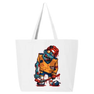 Zombie Ice Hockey Player Halloween Trick Or Treating Gift 25L Jumbo Tote