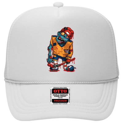Zombie Ice Hockey Player Halloween Trick Or Treating Gift Trucker Hat