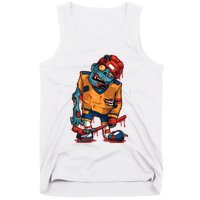 Zombie Ice Hockey Player Halloween Trick Or Treating Gift Tank Top