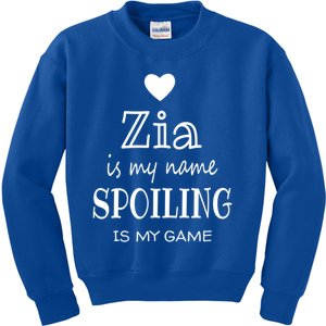 Zia Is My Name Italy Italian Aunt Mothers Day Gift Kids Sweatshirt