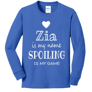 Zia Is My Name Italy Italian Aunt Mothers Day Gift Kids Long Sleeve Shirt