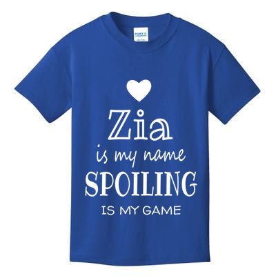 Zia Is My Name Italy Italian Aunt Mothers Day Gift Kids T-Shirt