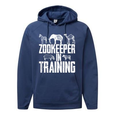 Zookeeper In Training Gift Performance Fleece Hoodie