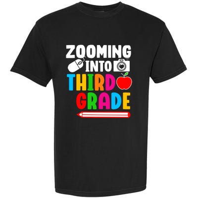 Zomming Into Third Grade 3rd Grade Teacher Student Learning Garment-Dyed Heavyweight T-Shirt