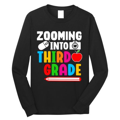 Zomming Into Third Grade 3rd Grade Teacher Student Learning Long Sleeve Shirt