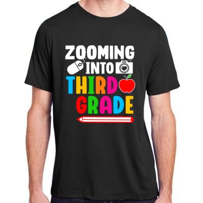 Zomming Into Third Grade 3rd Grade Teacher Student Learning Adult ChromaSoft Performance T-Shirt