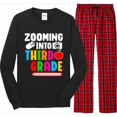 Zomming Into Third Grade 3rd Grade Teacher Student Learning Long Sleeve Pajama Set