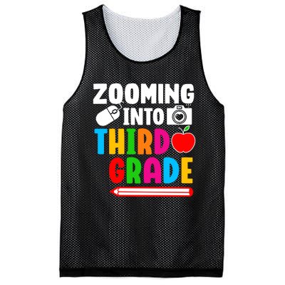 Zomming Into Third Grade 3rd Grade Teacher Student Learning Mesh Reversible Basketball Jersey Tank