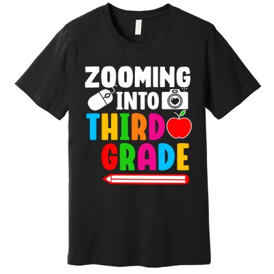 Zomming Into Third Grade 3rd Grade Teacher Student Learning Premium T-Shirt