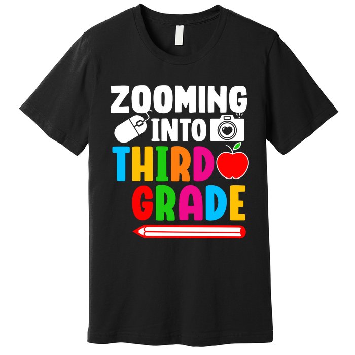 Zomming Into Third Grade 3rd Grade Teacher Student Learning Premium T-Shirt