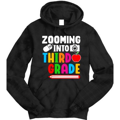 Zomming Into Third Grade 3rd Grade Teacher Student Learning Tie Dye Hoodie