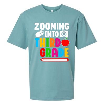 Zomming Into Third Grade 3rd Grade Teacher Student Learning Sueded Cloud Jersey T-Shirt