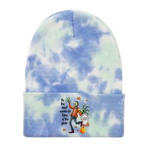 Zombie ItS The Most Wonderful Time Of The Year Halloween Tie Dye 12in Knit Beanie