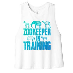 Zookeeper In Training Gift Women's Racerback Cropped Tank