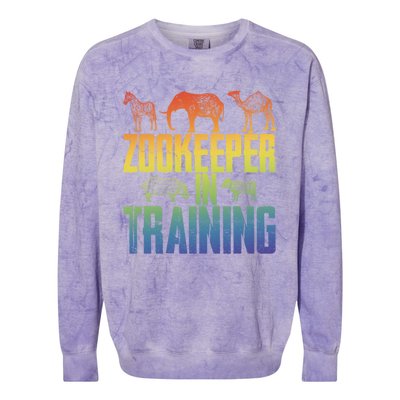 Zookeeper In Training Funny Colorblast Crewneck Sweatshirt