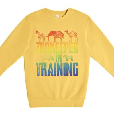 Zookeeper In Training Funny Premium Crewneck Sweatshirt