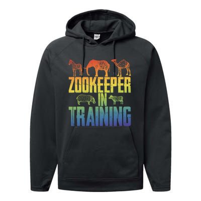 Zookeeper In Training Funny Performance Fleece Hoodie