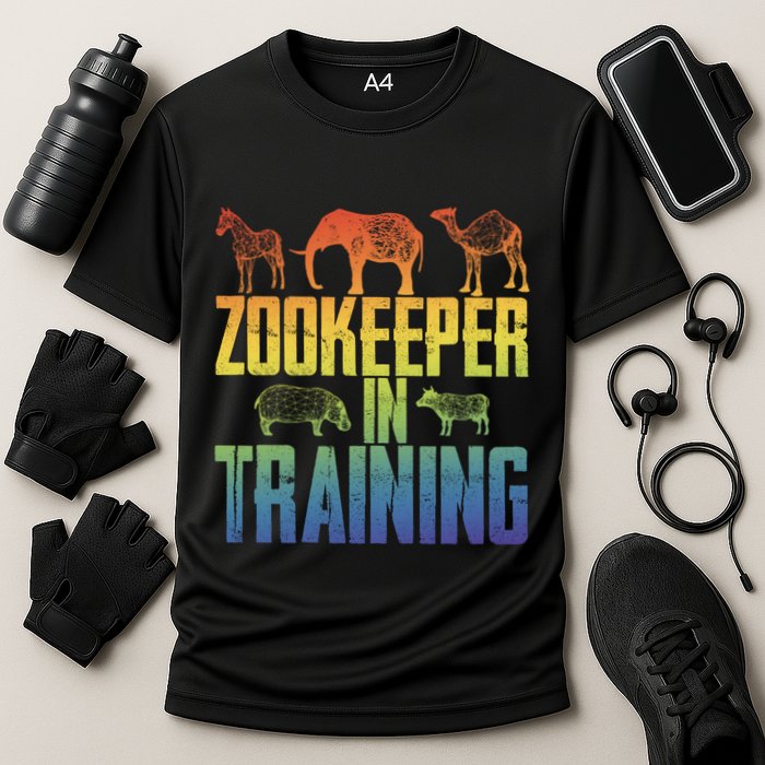 Zookeeper In Training Funny Cooling Performance Crew T-Shirt