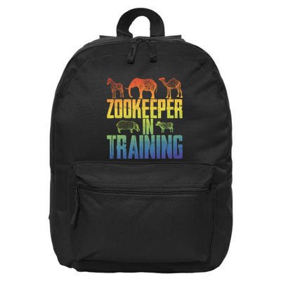 Zookeeper In Training Funny 16 in Basic Backpack