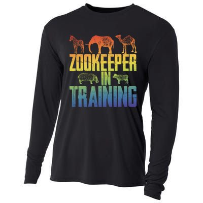 Zookeeper In Training Funny Cooling Performance Long Sleeve Crew