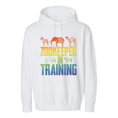 Zookeeper In Training Funny Garment-Dyed Fleece Hoodie