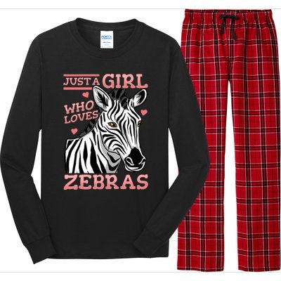 Zebra Just A Girl Who Loves Zebras Long Sleeve Pajama Set