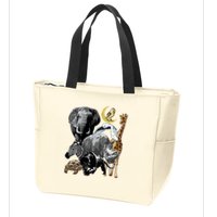 Zookeeper Jungle Animals Theme Safari Zoo Birthday Themed Zip Tote Bag