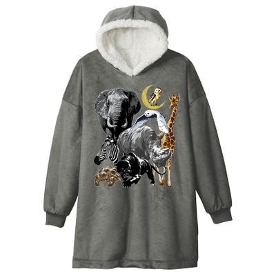 Zookeeper Jungle Animals Theme Safari Zoo Birthday Themed Hooded Wearable Blanket