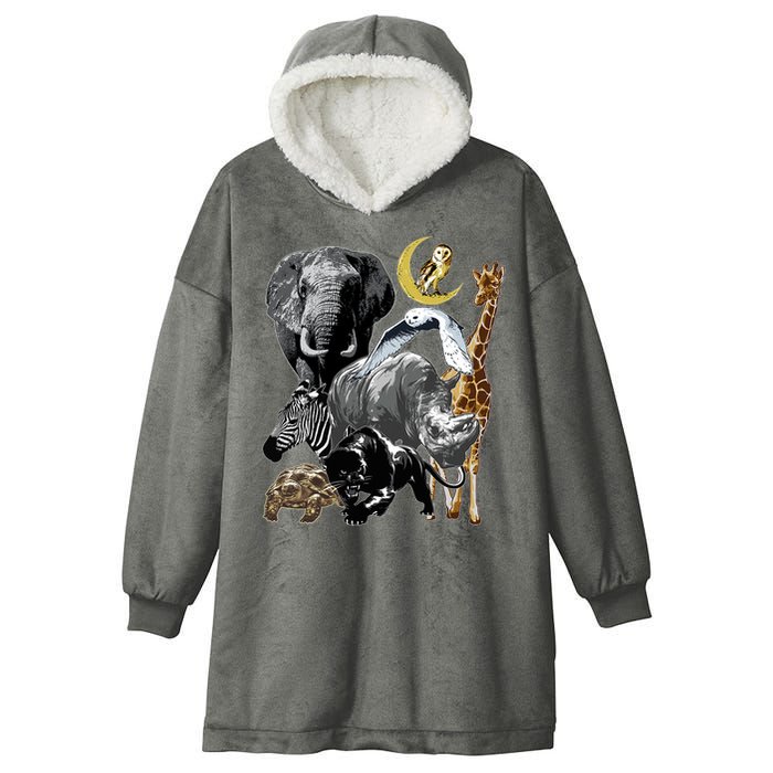 Zookeeper Jungle Animals Theme Safari Zoo Birthday Themed Hooded Wearable Blanket