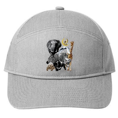 Zookeeper Jungle Animals Theme Safari Zoo Birthday Themed 7-Panel Snapback Hat