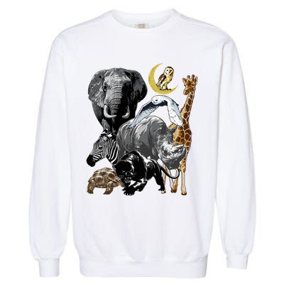 Zookeeper Jungle Animals Theme Safari Zoo Birthday Themed Garment-Dyed Sweatshirt