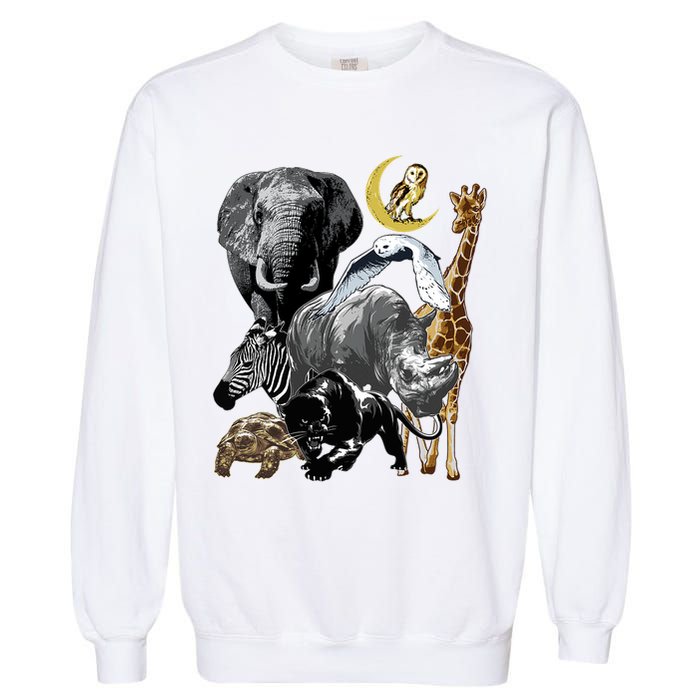 Zookeeper Jungle Animals Theme Safari Zoo Birthday Themed Garment-Dyed Sweatshirt