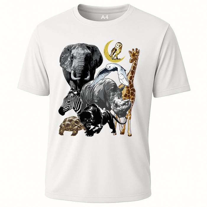 Zookeeper Jungle Animals Theme Safari Zoo Birthday Themed Cooling Performance Crew T-Shirt