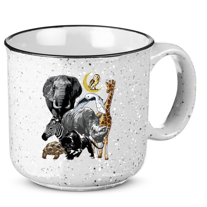 Zookeeper Jungle Animals Theme Safari Zoo Birthday Themed 15oz Campfire Ceramic Mug